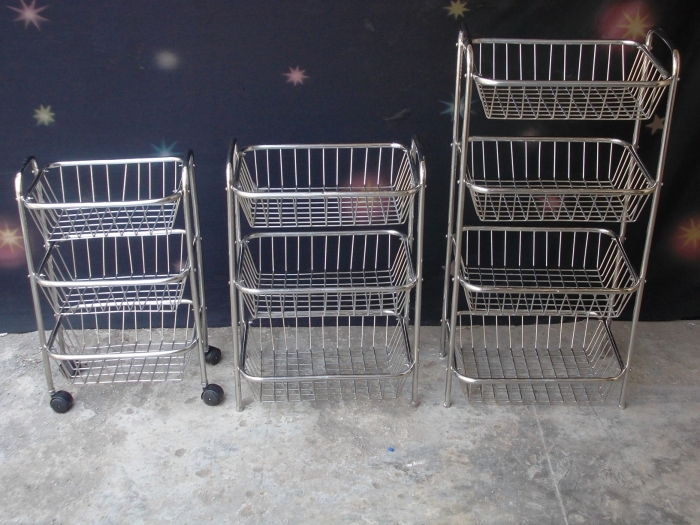 Fruit And Vegetable Baskets Trolley In Different Sizes And In Different Shapes